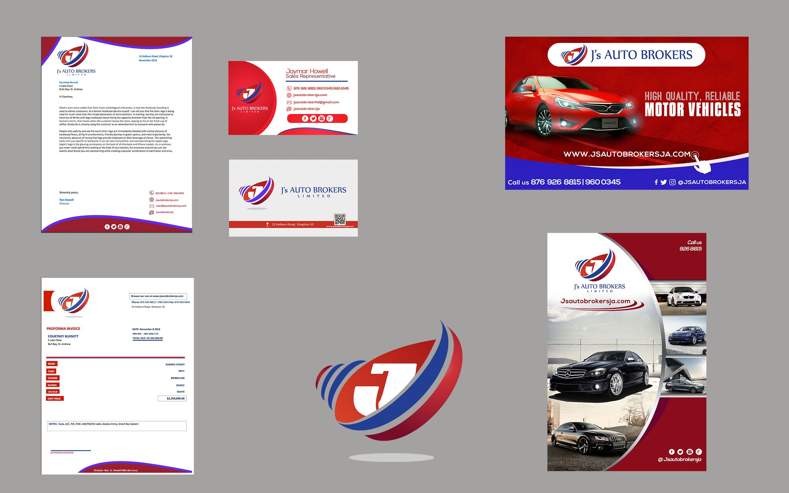 J’s Auto Brokers Brand Identity Design
