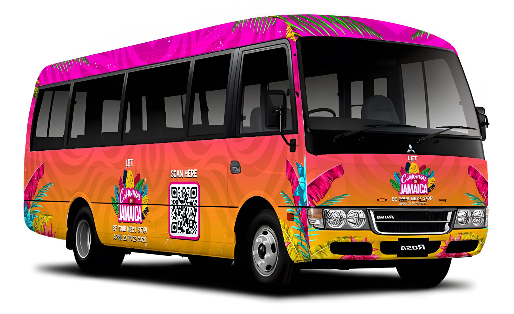 Carnival In Jamaica 2025 Bus Wrap Design