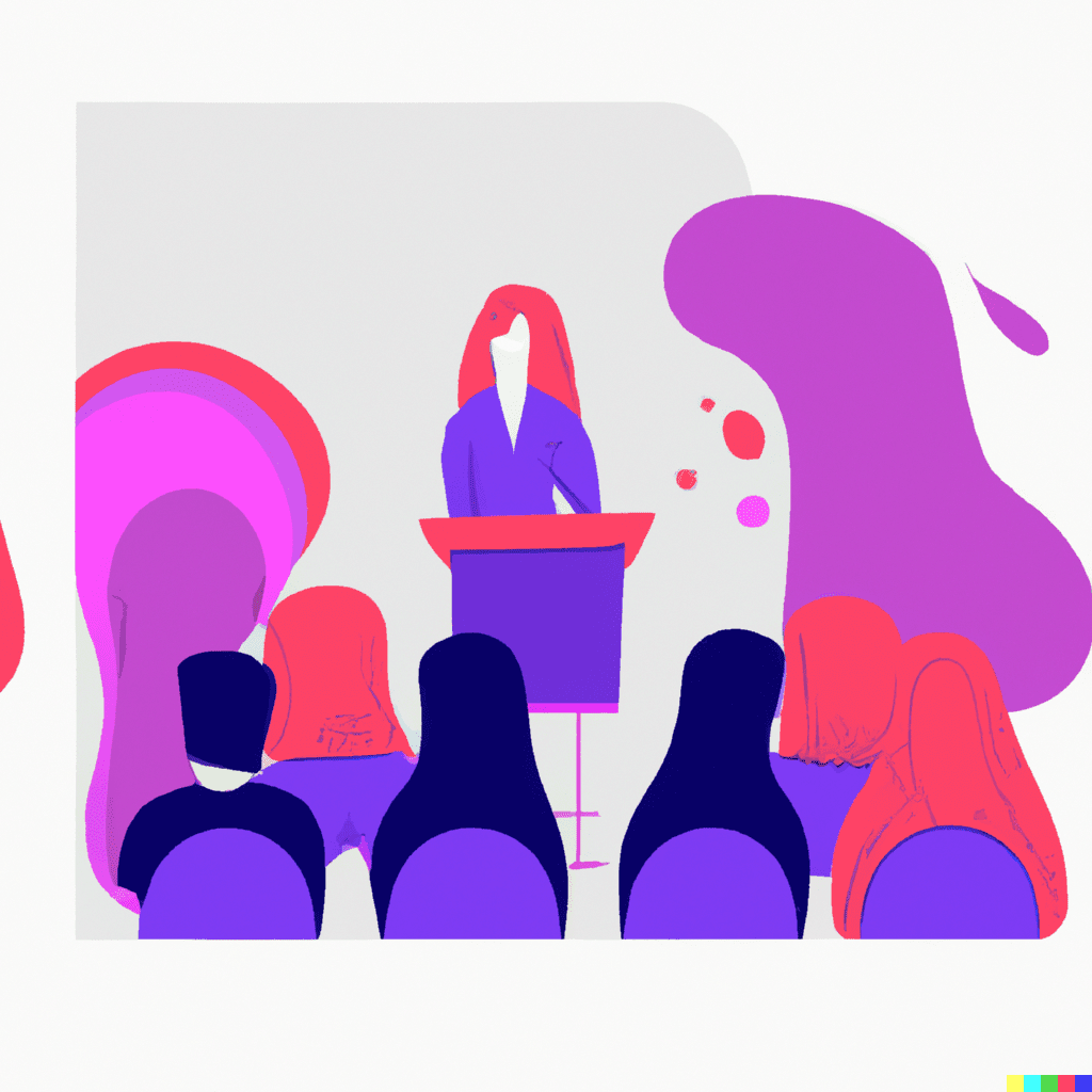 An individual presenting to an audience, representing how influencer partnerships can boost hotel and attraction marketing efforts