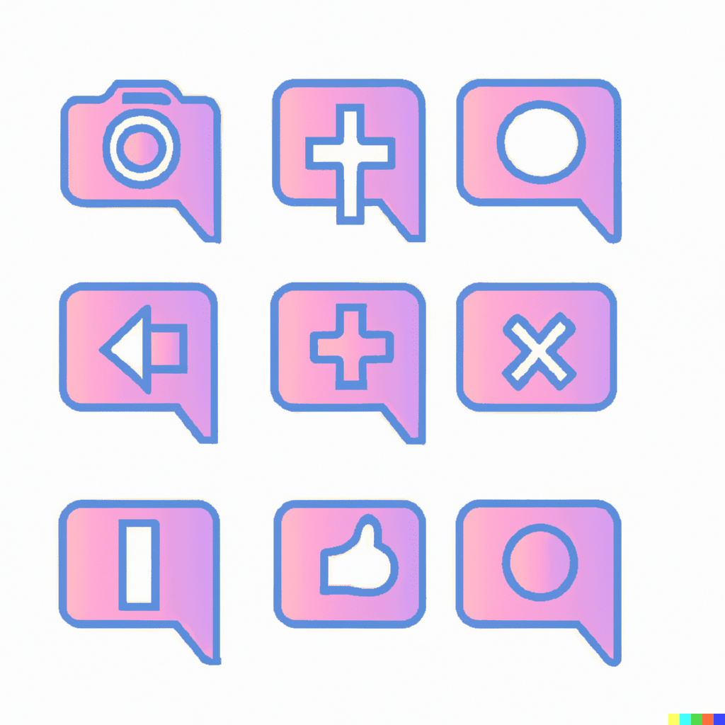 Abstract illustration showing a collection of Instagram icons, emphasizing the benefits for businesses.